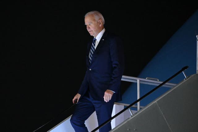 <p>President Joe Biden arrives in India for the G20 summit</p>