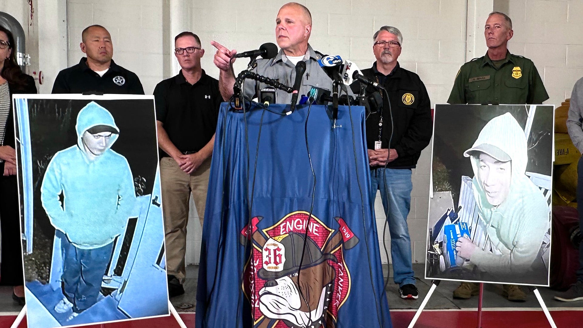 Lt. Col. George Bivens of the Pennsylvania State Police briefs the media on the developments in the manhunt for Danelo Cavalcante