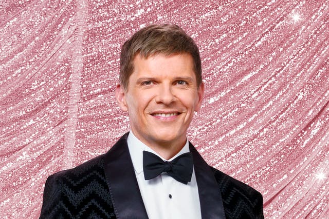 <p>Nigel Harman posing for ‘Strictly’ </p>