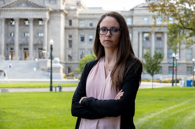 <p>Jennifer Adkins is a plaintiff in a lawsuit targeting Idaho’s anti-abortion law for clarity in exceptions for medical emergencies.</p>