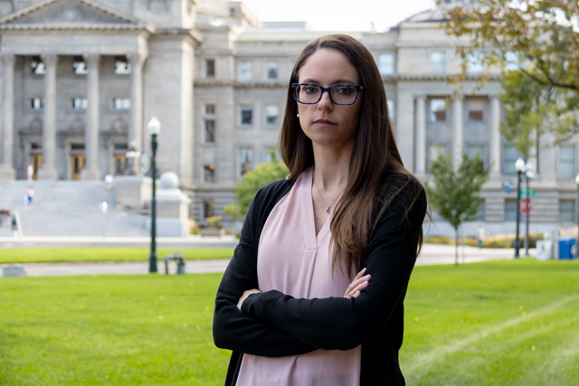 <p>Jennifer Adkins is a plaintiff in a lawsuit targeting Idaho’s anti-abortion law for clarity in exceptions for medical emergencies.</p>