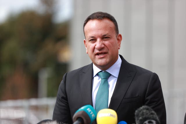 Irish premier Leo Varadkar, addresses the media outside the New Forge complex in Belfast following the announcement of a funding plan will see 1.14 billion euro received through PeacePlus, a new EU programme aiming to build reconciliation and greater prosperity across Northern Ireland and the border counties of Ireland. Picture date: Monday September 11, 2023.