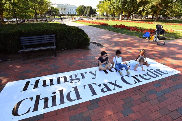 <p>Children and advocates called on the White House and Congress to expand the Child Tax Credit in September 2022. </p>