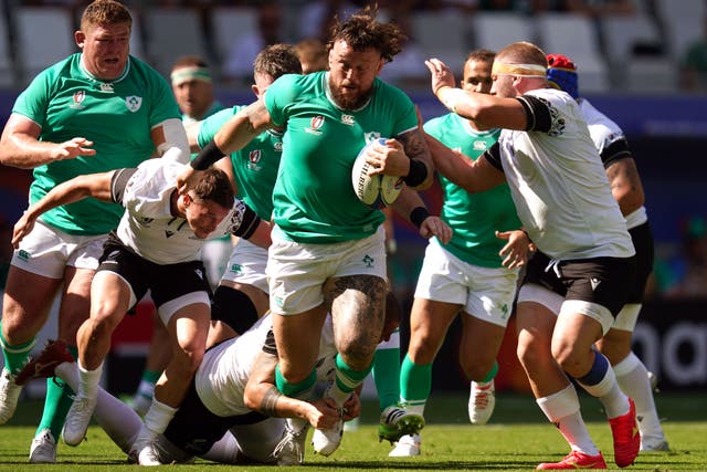 Prop Andrew Porter lost around four kilograms in weight during Ireland’s sweltering World Cup opener against Romania in Bordeaux (David Davies/PA)