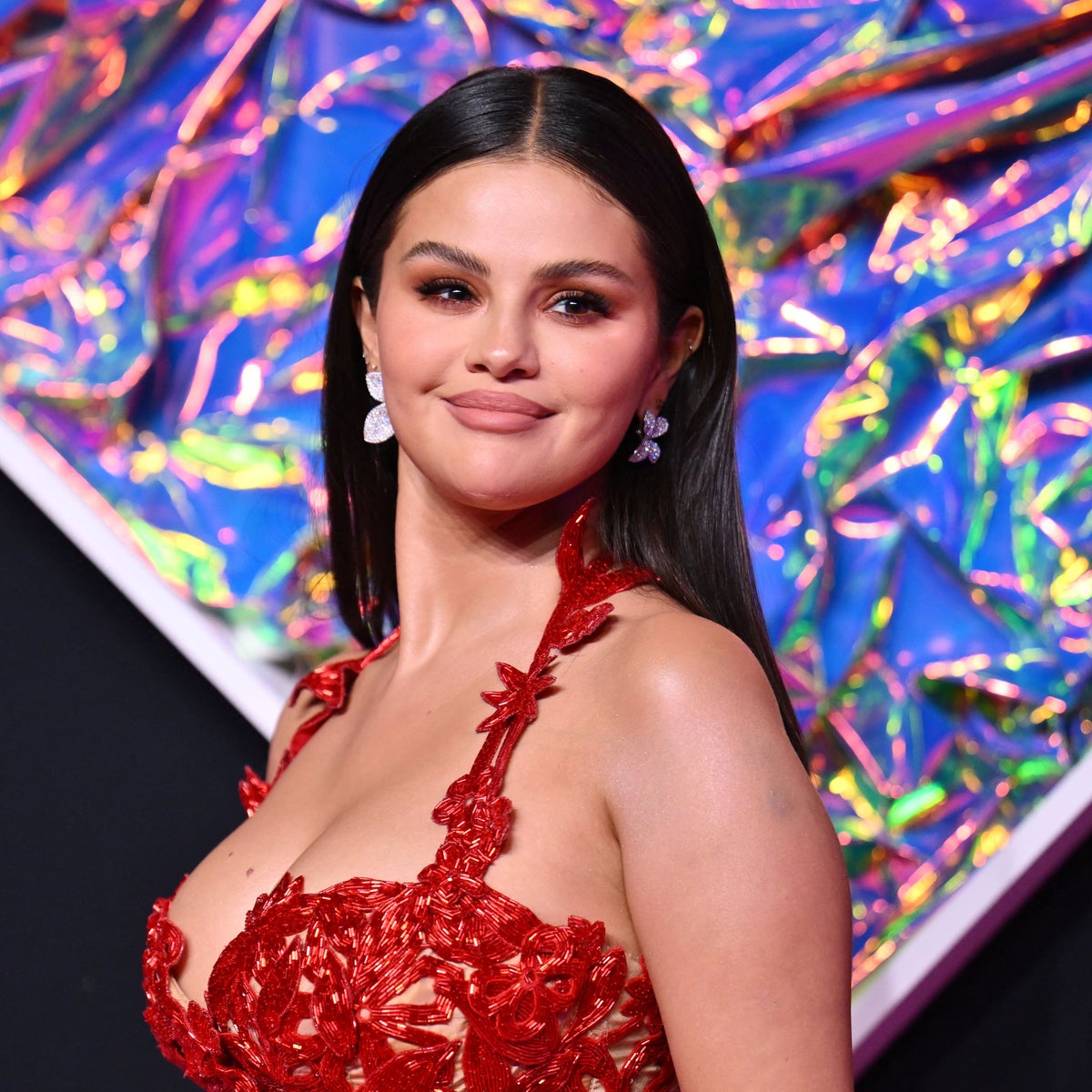 selena gomez red dresses Delivers a Romantic Fashion Moment at the VMAs Selena Gomez's Sculptural Rodarte Dress