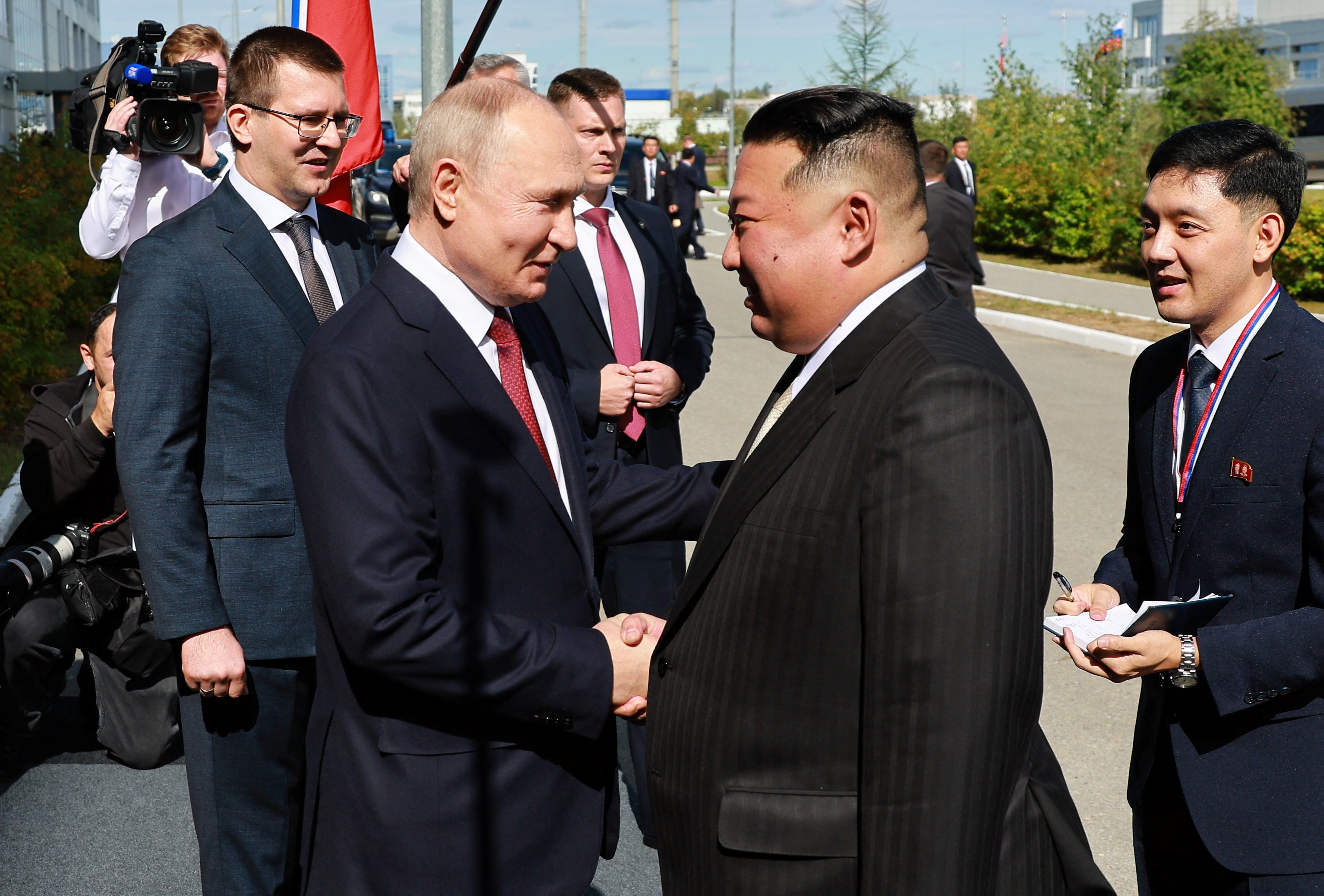 Ukraine-Russia war – live: Putin and Kim Jong-un begin weapons talks in Vladivostok