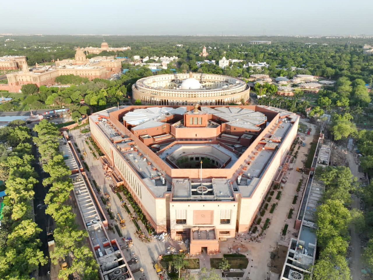 View of India’s new parliament building in New Delhi