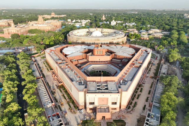 <p>View of India’s new parliament building in New Delhi</p>