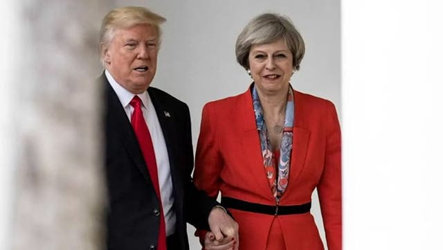 <p>Donald Trump and Theresa May.</p>