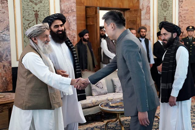 <p>China’s new ambassador to Afghanistan Zhao Sheng meets the Taliban ministers in Kabul </p>