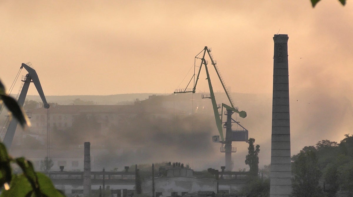 Watch: Crimean strategic shipyard on fire after biggest ‘Ukrainian attack’ in weeks