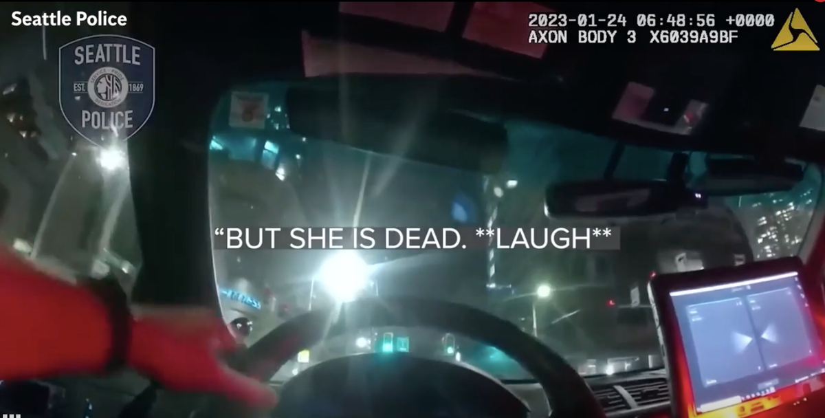 Police officer laughs about woman struck and killed by patrol car in shocking bodycam video