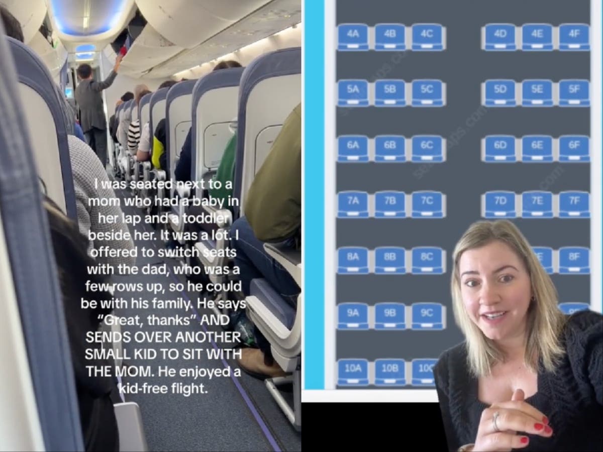 Plane passenger calls out father for leaving his wife with children while he has &lsquo;kid-free flight&rsquo;