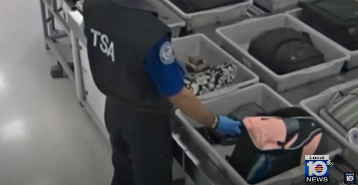 One TSA agent was caught slipping a wallet out a passenger’s bag
