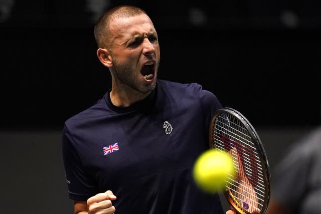 Dan Evans secured victory for Great Britain (Martin Rickett/PA)