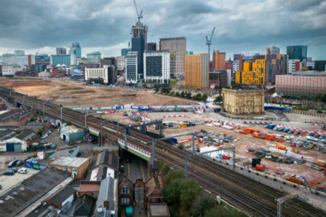 <p>Work on the new Curzon Street station in Birmingham</p>