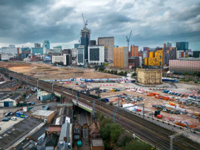 <p>Work on the new Curzon Street station in Birmingham</p>