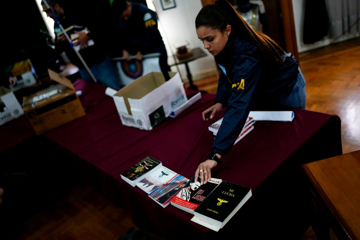 Argentina shuts down a publisher that sold books praising the Nazis. One person has been arrested