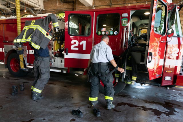 Firefighters Contaminated Gear