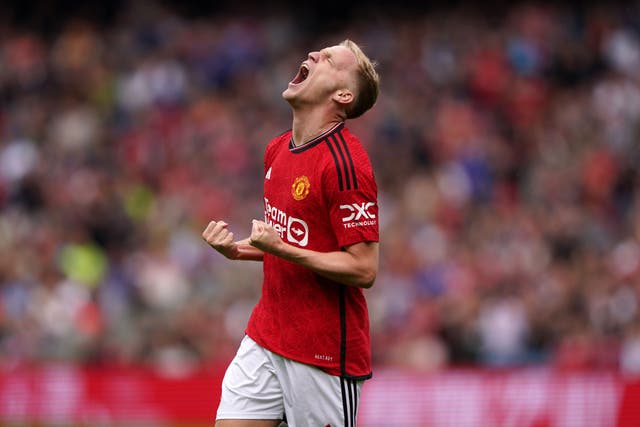 Manchester United’s Donny van de Beek is yet to feature for the club so far in 2023-24 (Andrew Milligan/PA)