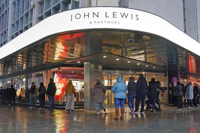The John Lewis Partnership has revealed its results for the past half-year (Jonathan Brady/PA)