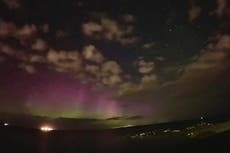 Aurora borealis dazzles in sky over County Down as Northern Ireland treated to spectacle