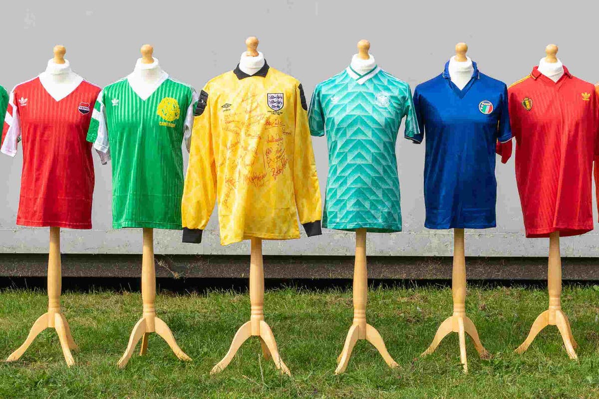 Mystery England footballer selling eight shirts from Italia 90 World Cup