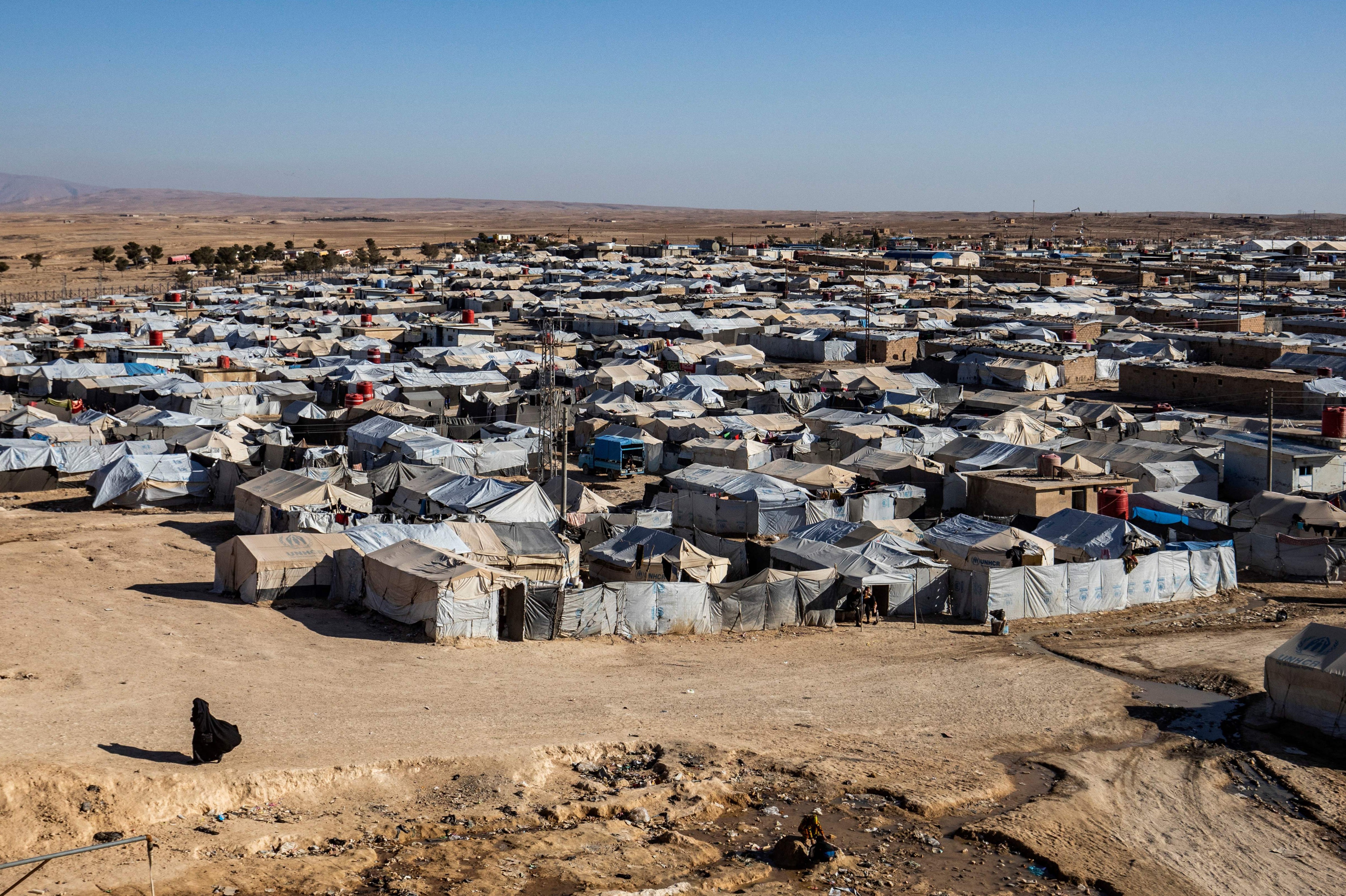 The al-Hol refugee camp in northeastern Syria