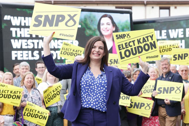 Katy Loudon is the SNP’s candidate for next month’s Rutherglen and Hamilton West by-election (PA)