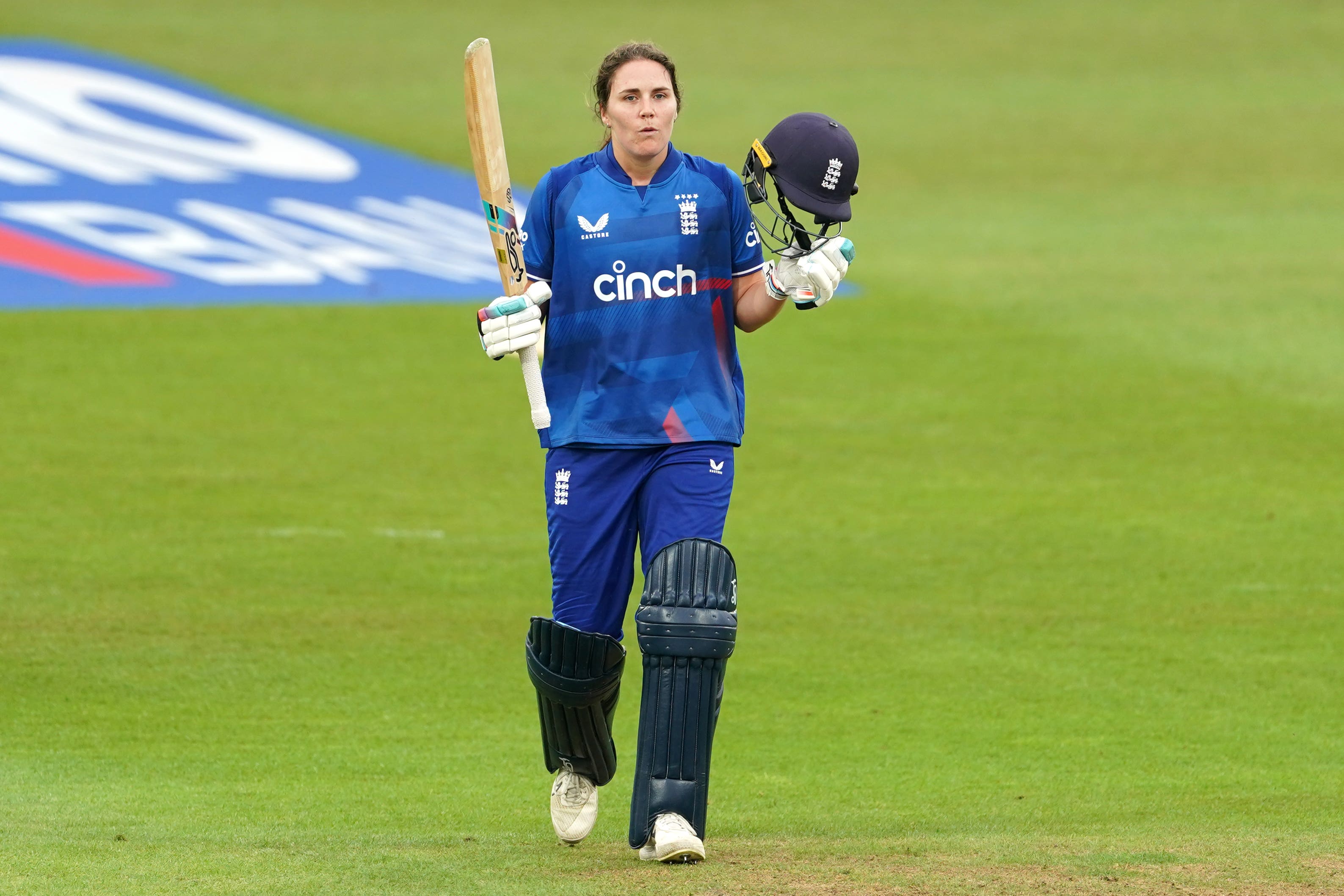 Nat Sciver-Brunt recorded the quickest century by an England woman in an ODI (Joe Giddens/PA)