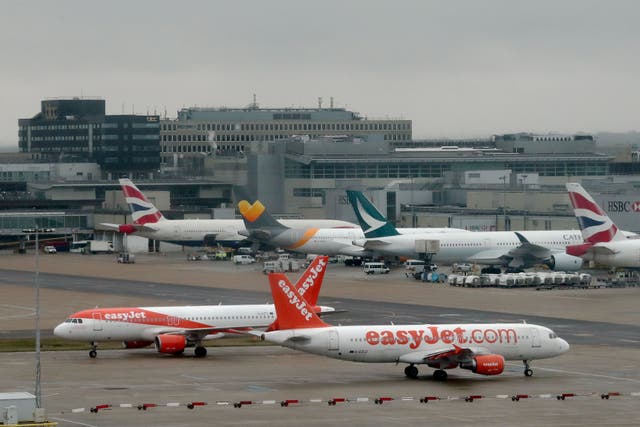<p>Flights have been delayed at Gatwick airport (Gareth Fuller/PA)</p>