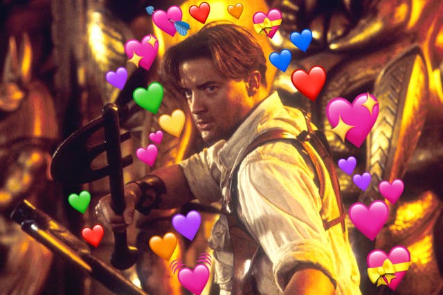 Heart emoji: Brendan Fraser in The Mummy Returns