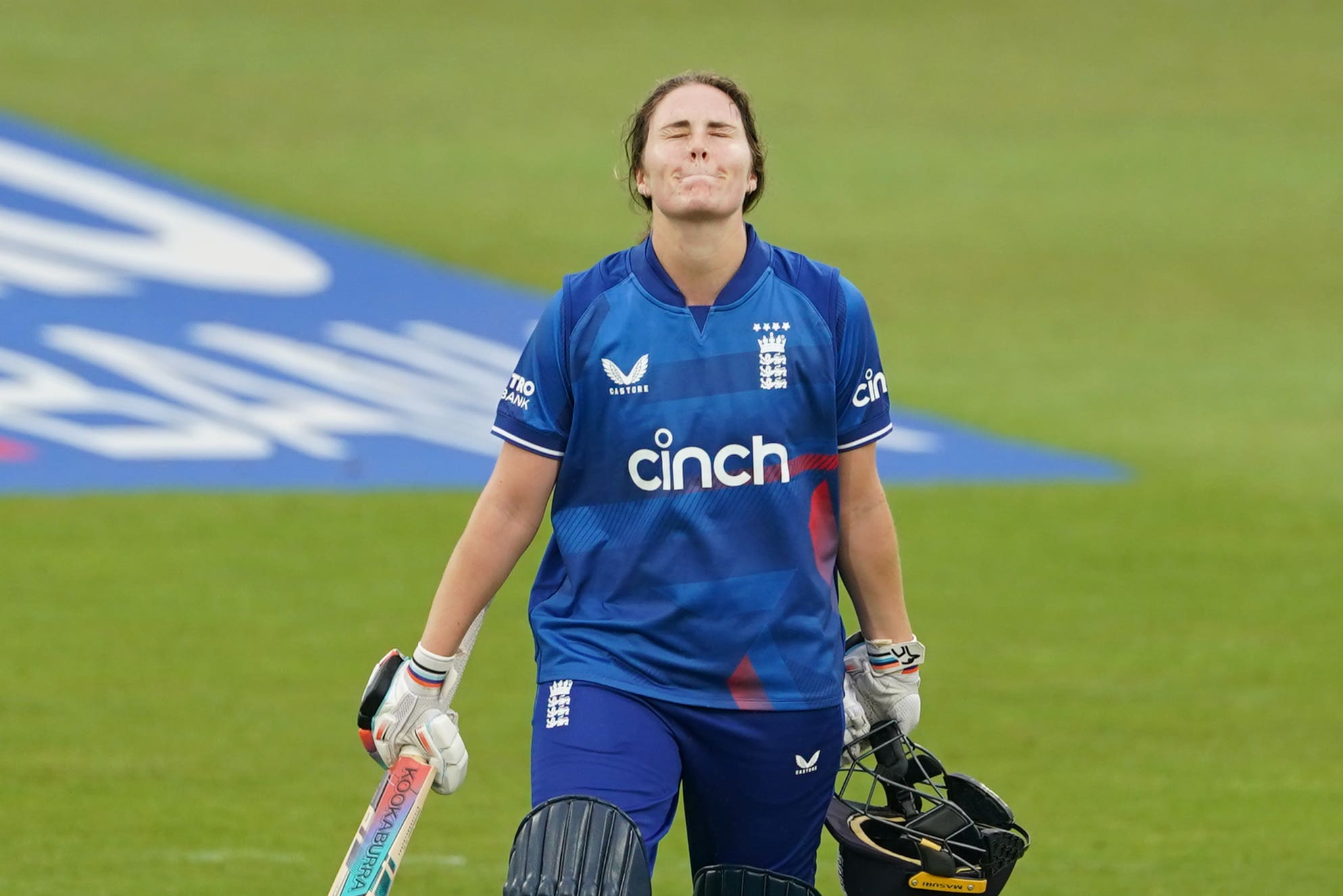 Nat Sciver-Brunt set a new record for the fastest hundred by an England woman in an ODI (Joe Giddens/PA)