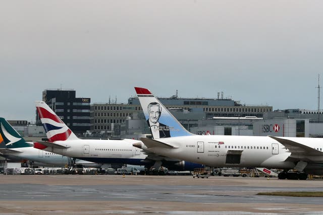 Flights have been diverted at Gatwick airport (Gareth Fuller/PA)