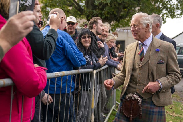 The King will meet well-wishers during his visit to Kinross, Perthshire (PA)