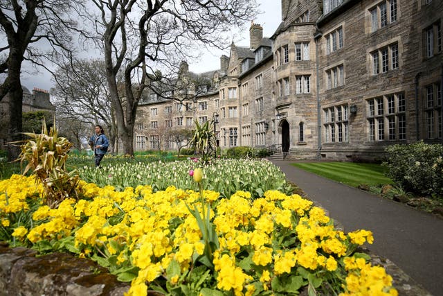 The University of St Andrews has taken the top spot in The Times and The Sunday Times Good University Guide (Jane Barlow/PA)