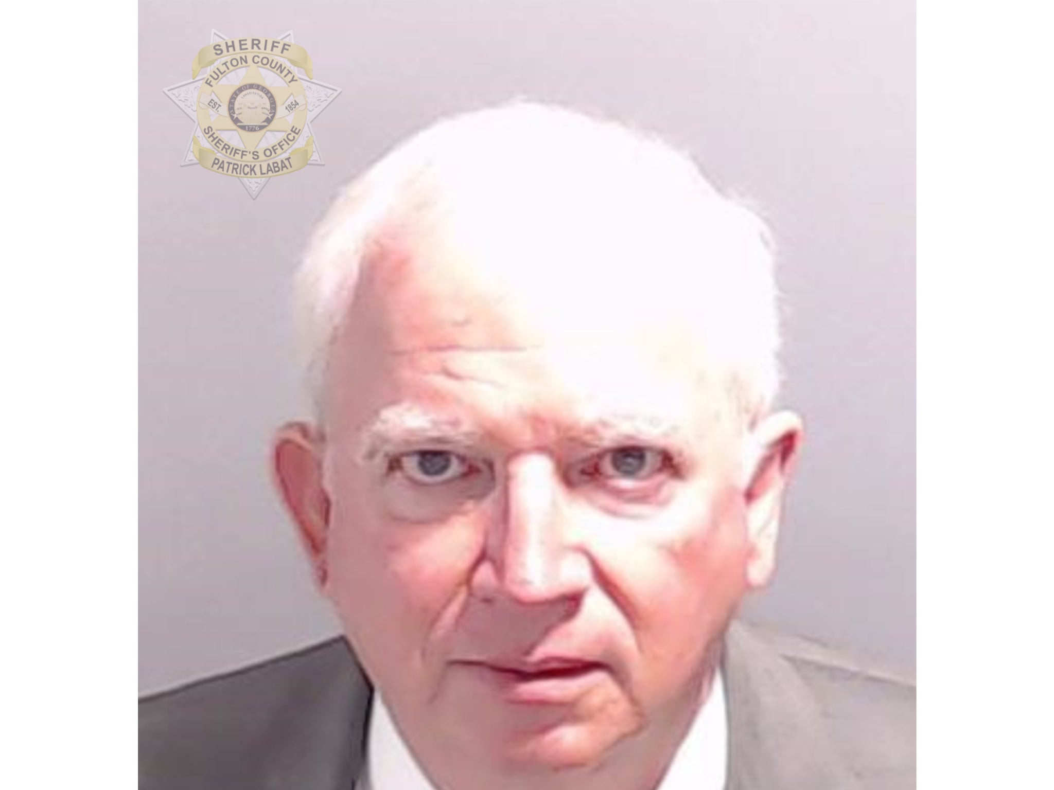 John Eastman’s mug shot after surrendering to authorities in Fulton County, Georgia last month