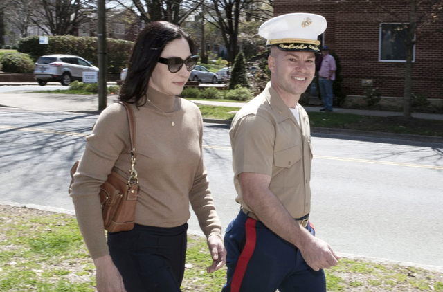 <p>Marine Major Joshua Mast and his wife</p>