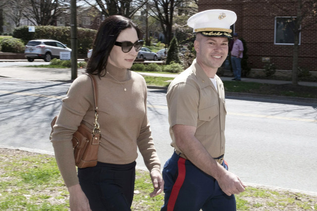 <p>Marine Major Joshua Mast and his wife</p>