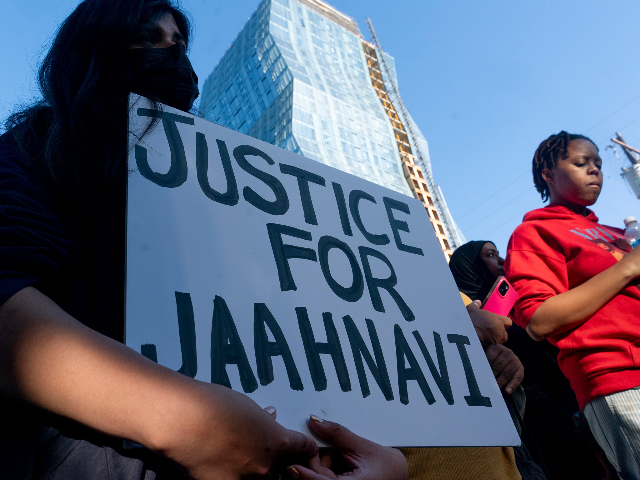 Protestors have been calling for justice outside the Seattle Police Department following the release of bodycam footage of officer Daniel Auderer who was heard joking about her death