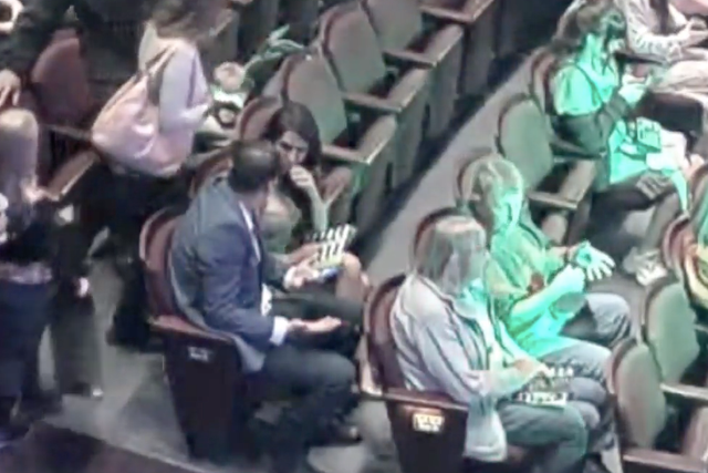 <p>Lauren Boebert and her boyfriend being touchy in a theatre </p>