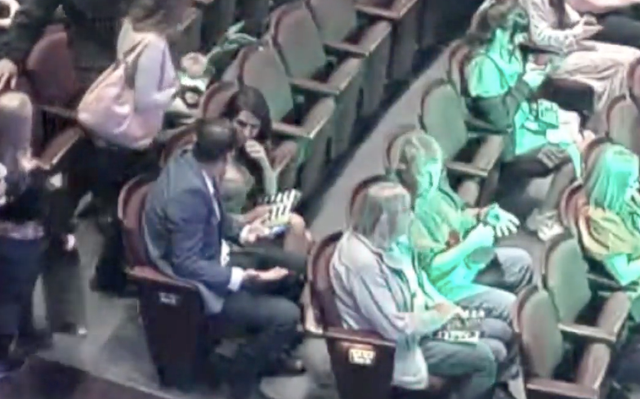 <p>Footage from the show appears to show Ms Boebert vaping </p>