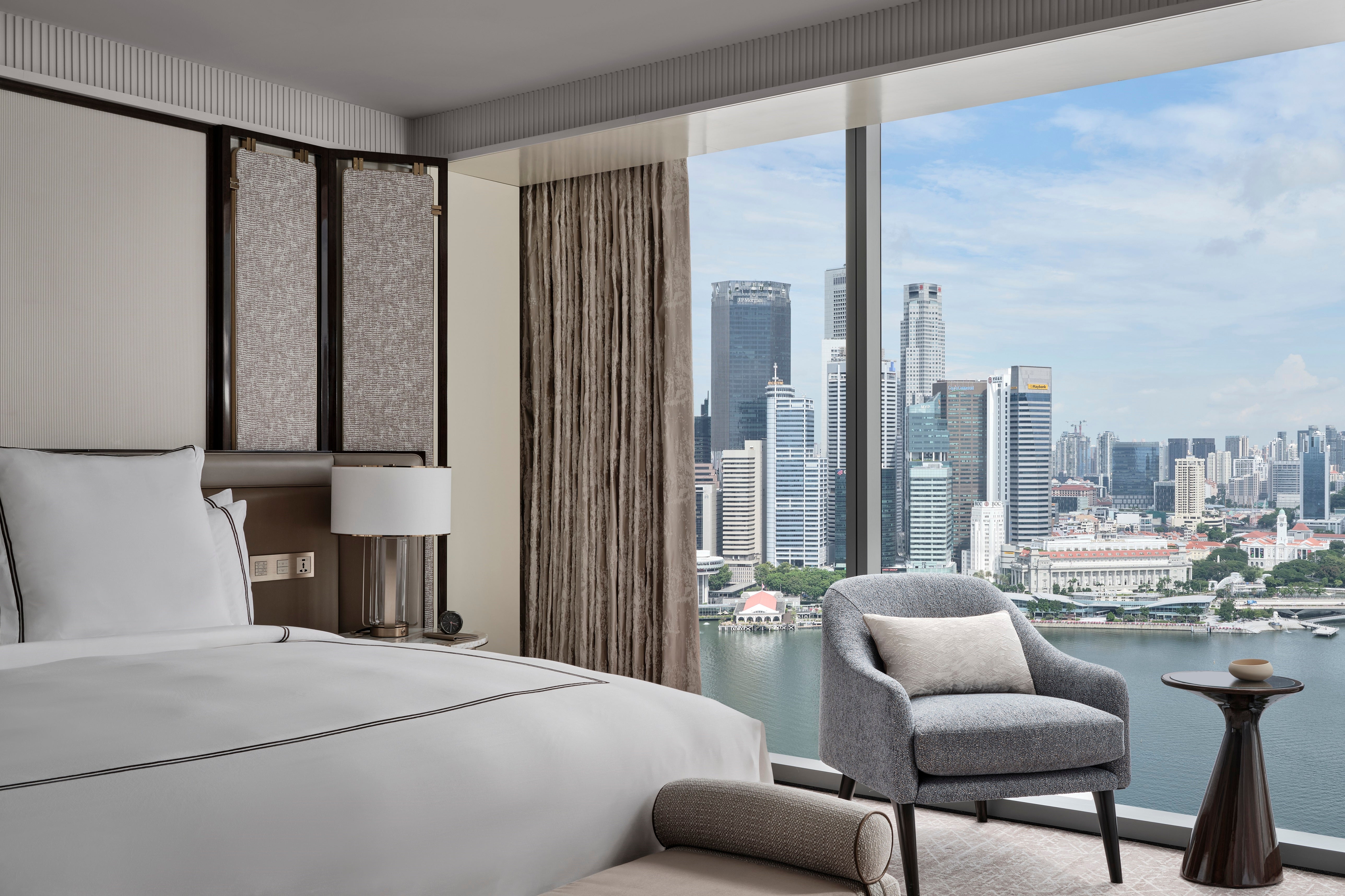 A view of the skyline from one of Marina Bay Sands’ new luxury suites