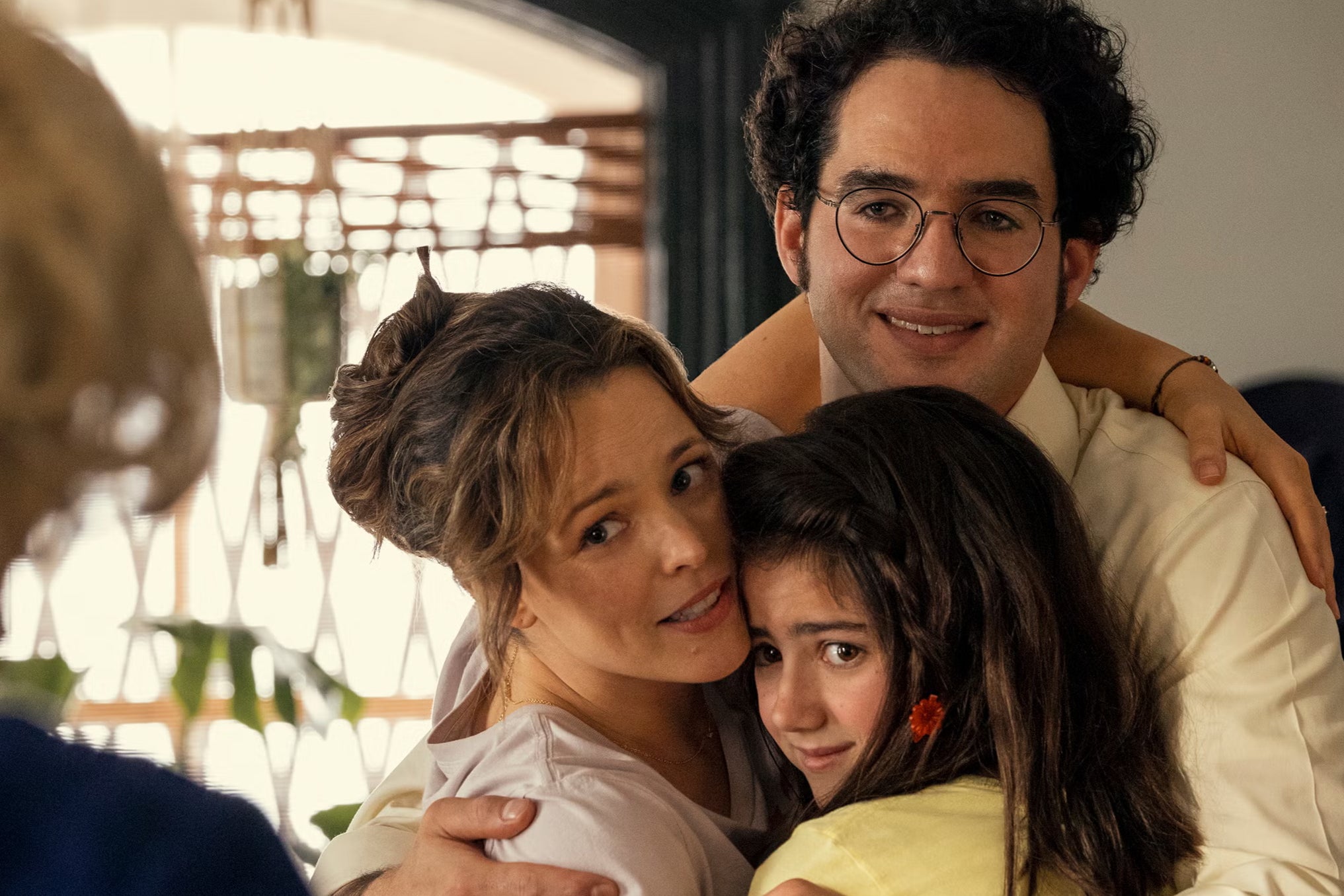 <p>Rachel McAdams, Abby Ryder Fortson and Benny Safdie in ‘Are You There God? It’s Me, Margaret’</p>