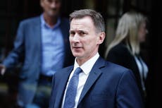 Hunt tries to calm Tory rebels by pledging end to ‘vicious circle’ of tax rises