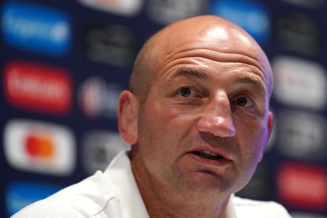 England head coach Steve Borthwick during a press conference at the Mouratoglou Hotel and Resort in Biot, France. Picture date: Friday September 15, 2023.