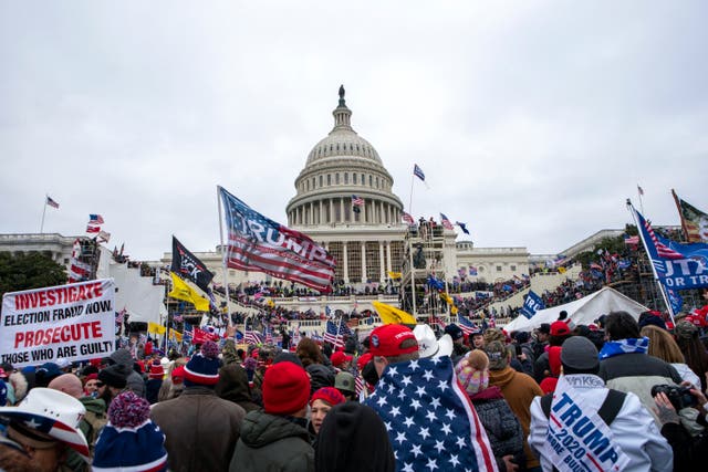 <p>Trump supporters storm the US Capitol on 6 January 2021 </p>