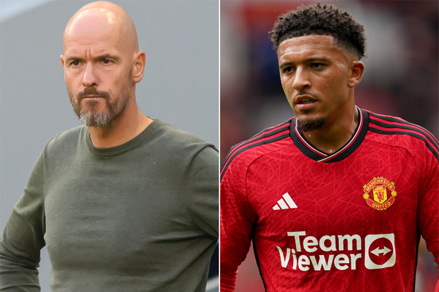 Erik ten Hag and Jadon Sancho need to find a resolution (Mark Pain/Nick Potts PA)