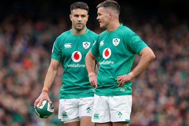 Ireland team-mates Conor Murray, left, and Johnny Sexton, right, are playing together at a fourth World Cup (Brian Lawless/PA)