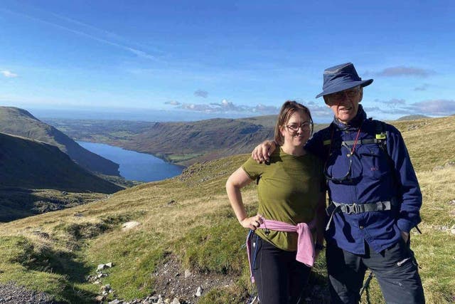 Fred Ward, 87, and his granddaughter Kathryn Mulville started climbing mountains together around 18 months ago(Kathryn Mulville/PA)